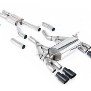 BMW F80 M3/F82 M4 – escape cat-back con salidas negras Cerakote