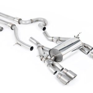 BMW F80 M3/F82 M4 – de igual longitud (máxima intensidad de sonido) escape cat-back con salidas de titanio