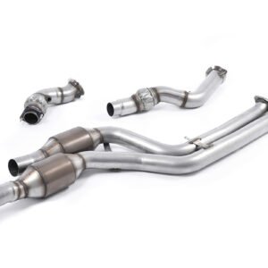 BMW F80 M3/F82 M4 – Downpipe de gran diámetro pareja con catalizadores deportivos de alto flujo (para Milltek cat-back)