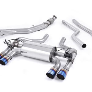 BMW F87 M2 – escape cat-back con salidas GT-90 de titanio azulado