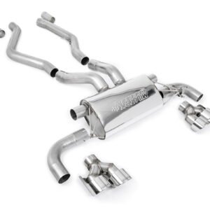BMW G20/21 M340i y G22 M440i – escape desde OPF con salidas cuádruples GT-100 pulidas