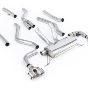 BMW G20 M340i y G22 M440i – cat-back con salidas cuádruples GT-100 pulidas