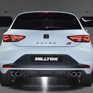 Seat Leon Cupra 280/290 (modelos sin GPF) – escape cat-back (sonido más intenso) con salidas cuádruples pulidas redondas