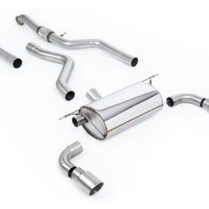 BMW F20/F21 M135i (sin xDrive) – escape cat-back con competición silencioso trasero y salidas de titanio