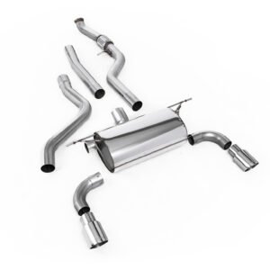 BMW F20/F21 M135i (sin xDrive) – escape cat-back con silencioso trasero Road y salidas pulidas