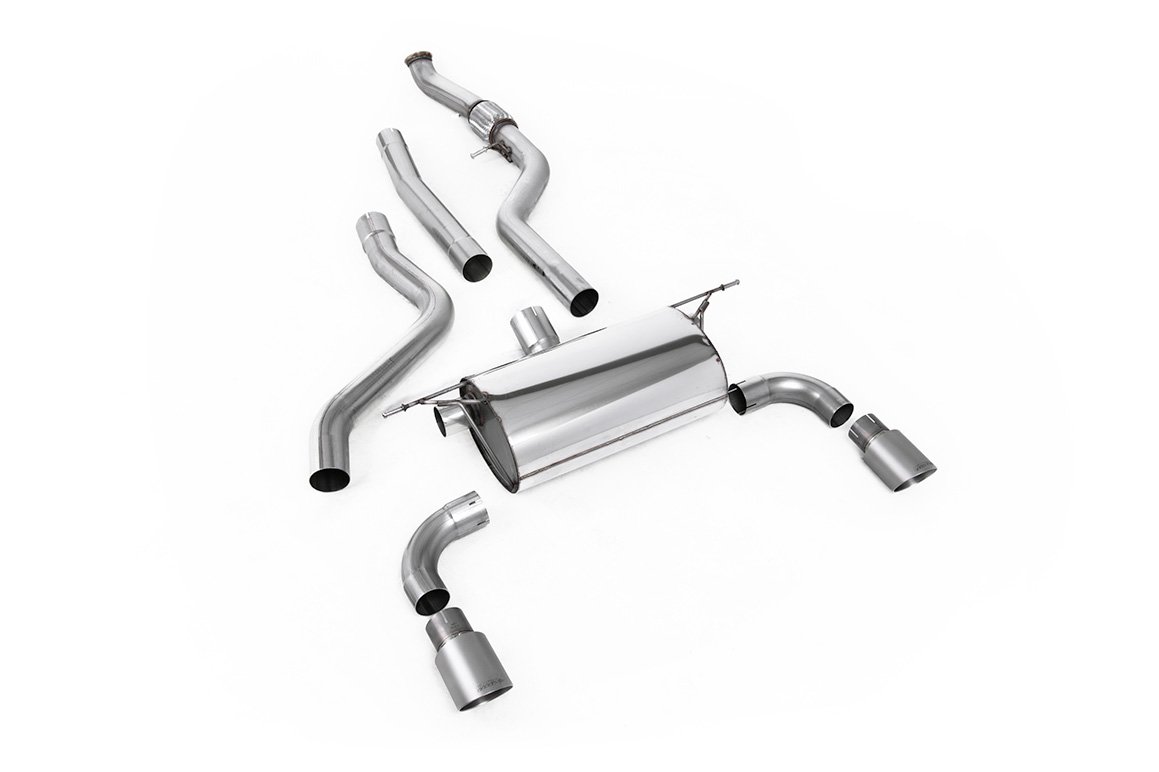 BMW F20/F21 M135i (sin xDrive) – escape cat-back con silencioso trasero Road y salidas de titanio