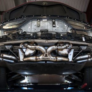 Chevrolet Corvette C8 (Euro modelos con OPF/GPF) – escape desde el filtro de partículas con salidas de titanio cepillado