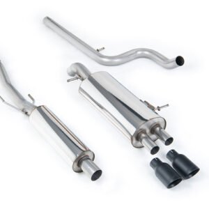 Citroen DS3 1.6 – Escape cat-back resonado (sonido más discreto) con salidas negras Cerakote