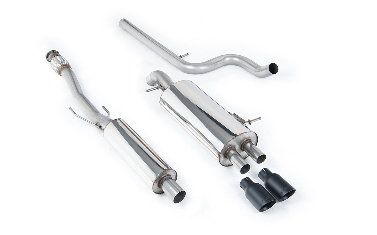 Citroen DS3 1.6 – Escape cat-back resonado (sonido más discreto) con salidas negras Cerakote