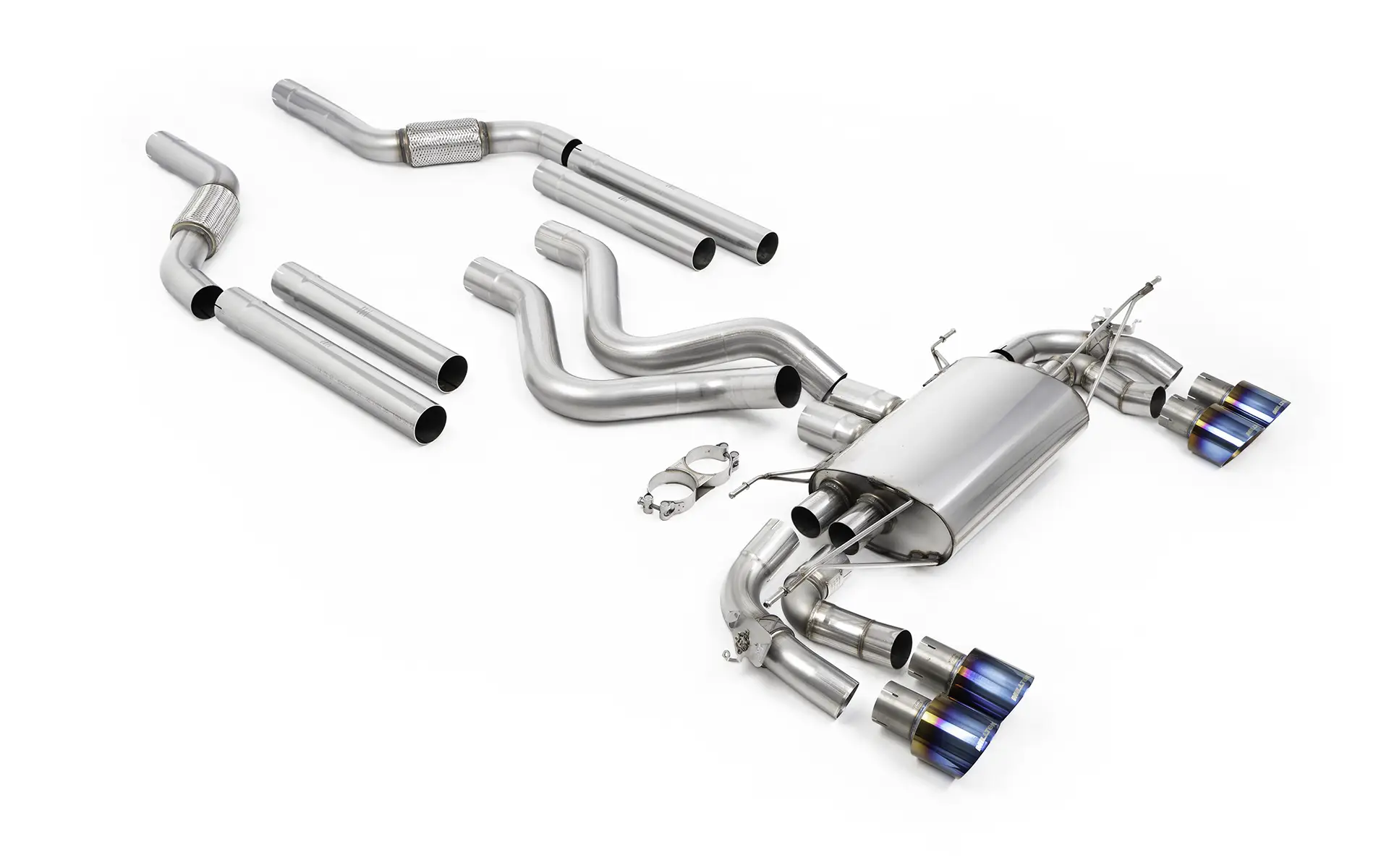 Land Rover Defender OCTA 4.4 V8 – desde filtro de partículas con colas de titanio azul/quemado