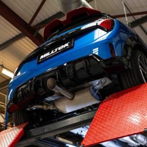 F66 Mini JCW – escape desde el filtro de partículas resonado sistema con salidas de titanio cepillado