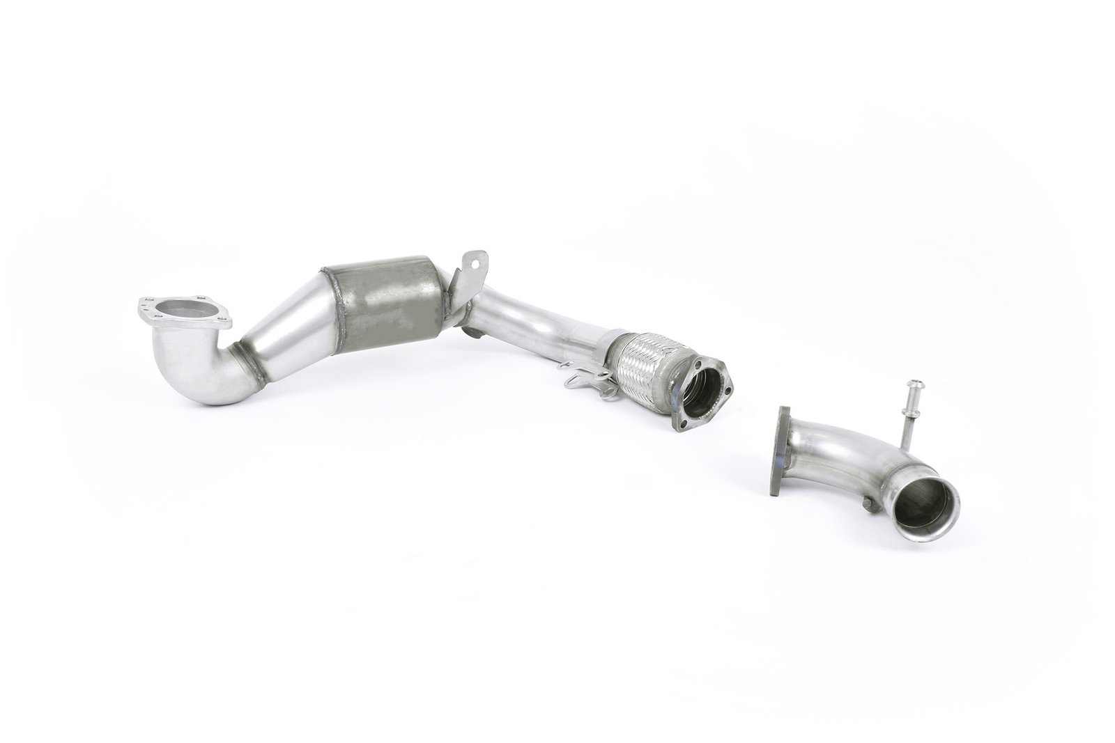 Ford Fiesta MK7/7.5/8 Ecoboost 1.0T – Downpipe de acero inoxidable con cuerpo de fundición con catalizador de competición (para el escape original cat-back)