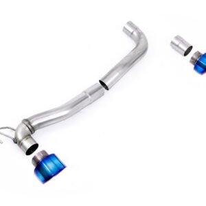 Ford Fiesta MK8/8.5 ST 1.5 – Maxton Designs doble salida kit de actualización con salidas GT-100 de titanio azulado