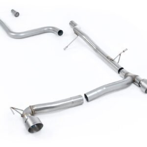 Ford Fiesta MK8 1.0T ST Line (dobles salidas) – escape desde OPF/GPF no resonado (sonido más intenso) con salidas GT-100 de titanio cepillado (incluye difusor)