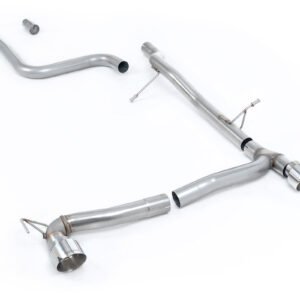Ford Fiesta MK8 1.0T ST Line (dobles salidas) – escape desde OPF/GPF no resonado (sonido más intenso) con salidas GT-100 pulidas (incluye difusor)