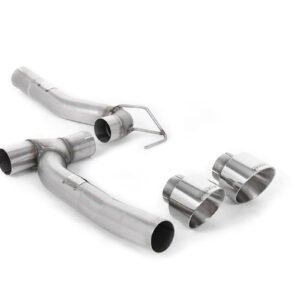 Ford Fiesta MK8 1.0T ST Line (dobles salidas) – kit de actualización para escape cat-back Milltek existente con salidas GT-100 pulidas (incluye difusor)