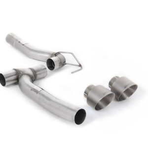 Ford Fiesta MK8 1.0T ST Line (dobles salidas) – kit de actualización para escape cat-back Milltek existente con salidas GT-100 de titanio cepillado (incluye difusor)