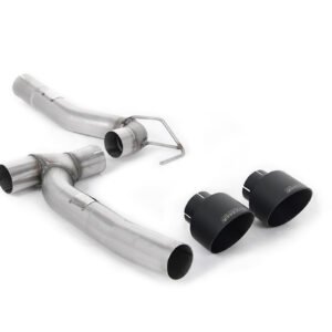Ford Fiesta MK8 1.0T ST Line (dobles salidas) – kit de actualización para escape cat-back Milltek existente con salidas GT-100 negras Cerakote (incluye difusor)