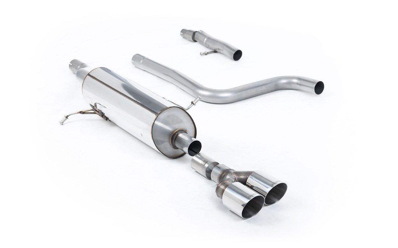 Ford Fiesta MK8 1.0T ST Line (modelos con GPF) – escape desde OPF/GPF resonado con ST estilo dobles GT-90 pulidas salidas