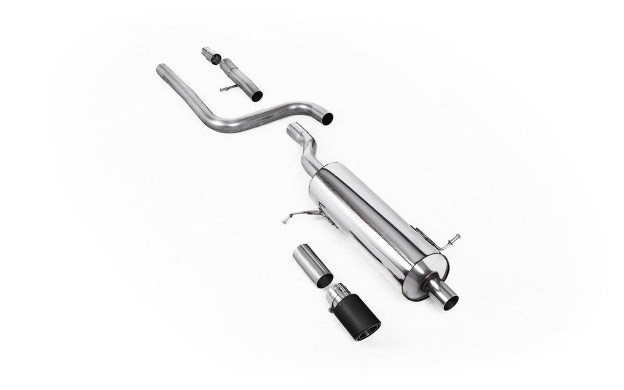 Ford Fiesta MK8 1.0T ST Line (modelos con GPF) – escape desde OPF/GPF resonado (sonido más discreto) con salida JET-90 de carbono