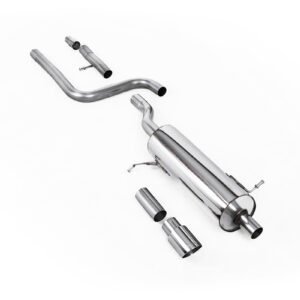 Ford Fiesta MK8 1.0T ST Line (modelos con GPF) – escape desde OPF/GPF resonado (sonido más discreto) con salida GT-90 pulidas