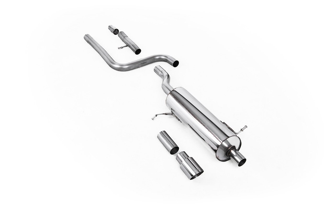 Ford Fiesta MK8 1.0T ST Line (modelos con GPF) – escape desde OPF/GPF resonado (sonido más discreto) con salida GT-90 pulidas