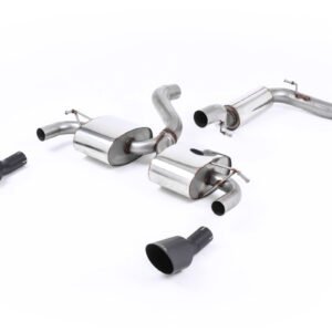 Ford Focus MK2 RS – Escape cat-back resonado (sonido más discreto) con salidas negras Cerakote