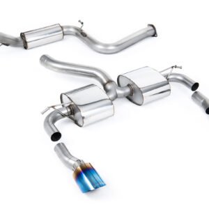 Ford Focus MK2 RS – Escape cat-back resonado (sonido más discreto) con salidas GT-115 de titanio azulado