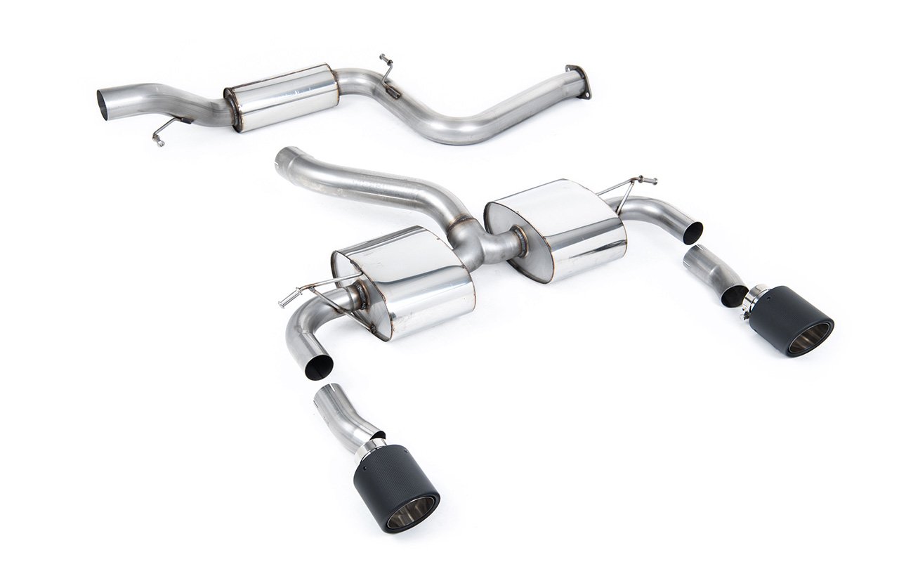 Ford Focus MK2 RS – Escape cat-back resonado (sonido más discreto) con salidas Jet-115 de carbono