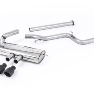 Ford Focus MK3 ST 5 puertas compacto – Escape cat-back no resonado (sonido más intenso) con salidas negras Velvet