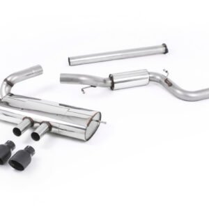 Ford Focus MK3 ST 5 puertas compacto – escape cat-back parcialmente resonado con salidas negras Velvet