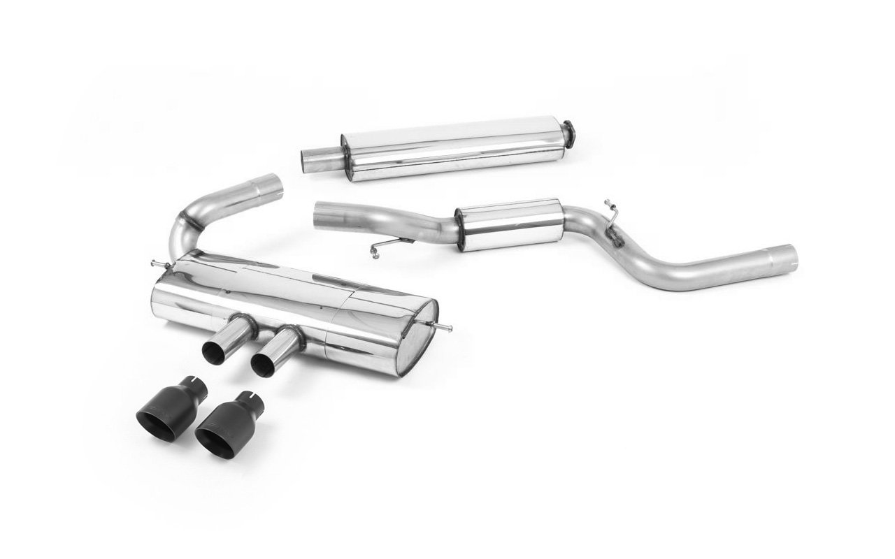 Ford Focus MK3 ST 5 puertas compacto – Escape cat-back resonado (sonido más discreto) con salidas negras Velvet