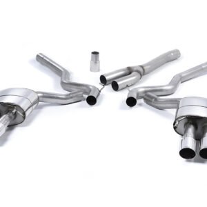 Ford Mustang 2.3 (S550 Fastback) – Escape cat-back resonado (sonido más discreto) con salidas GT-90 pulidas (para Roush pieza inferior del paragolpes)