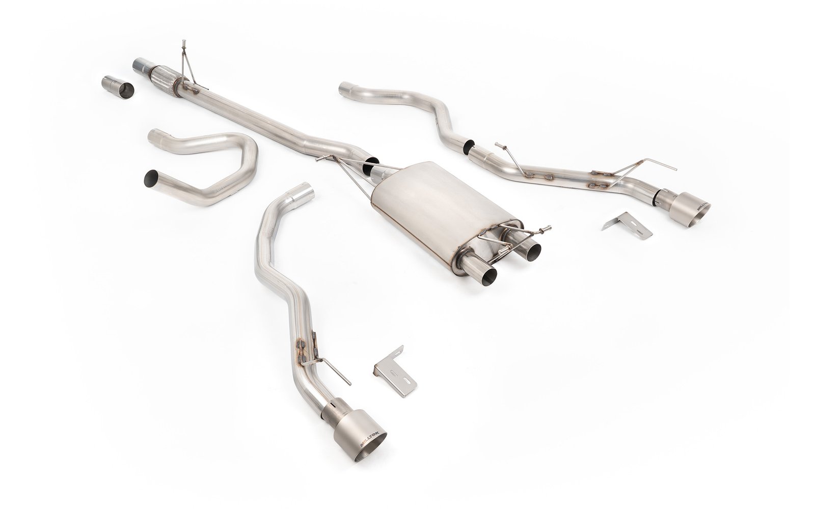 Ford Ranger 2.3 PHEV – escape desde el downpipe con salidas de titanio cepillado