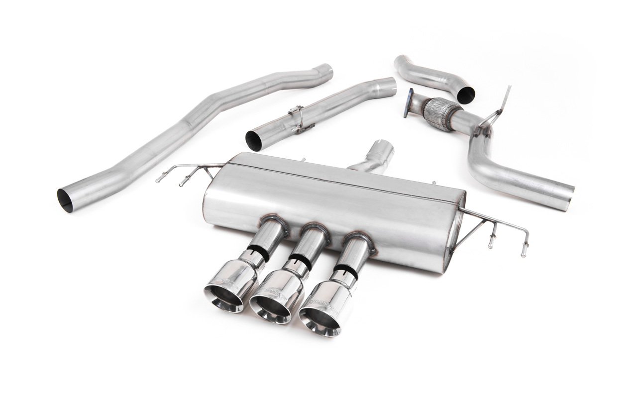 Honda Civic FK7 (sin GPF) – cat-back no resonado (sonido más intenso) – Type-R estilo con salidas pulidas