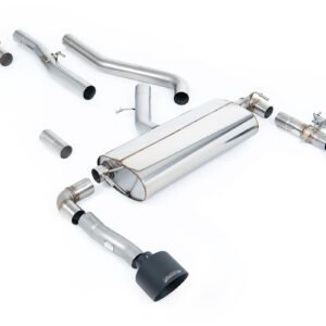 Hyundai/Kia Kona N (modelos con GPF) – escape desde OPF/GPF (con válvulas) con salidas GT-139 negras Cerakote para Kona N 280PS