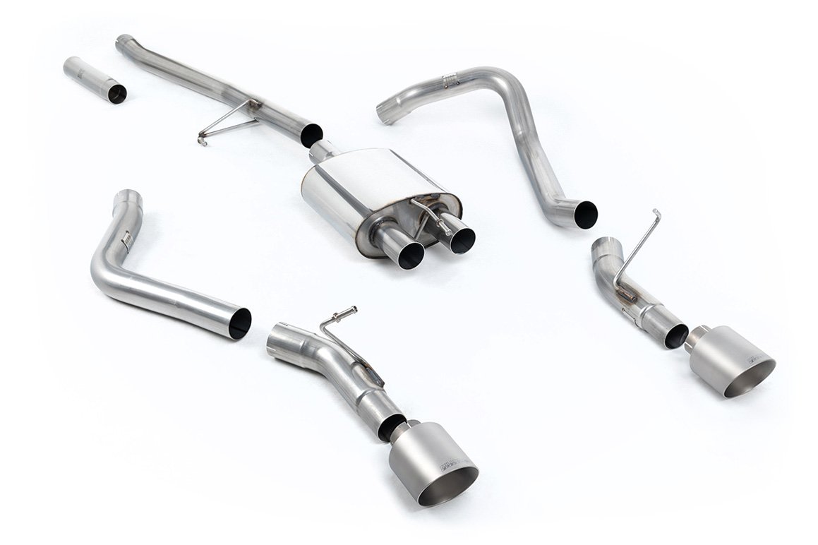 Jeep Gladiator 3.6 V6 – escape cat-back con salida lateral con salidas GT-115 de titanio cepillado
