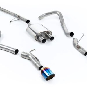 Jeep Gladiator 3.6 V6 – escape cat-back con salida lateral con salidas GT-115 de titanio azulado