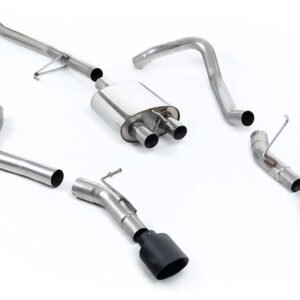 Jeep Gladiator 3.6 V6 – escape cat-back con salida lateral con salidas GT-115 negras Cerakote