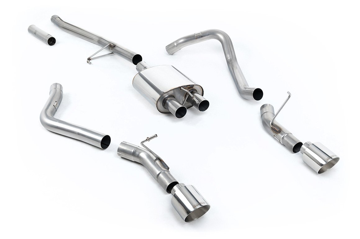 Jeep Gladiator 3.6 V6 – escape cat-back con salida lateral con salidas GT-115 pulidas