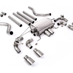 Land Rover Defender 110 5.0 V8 (NAS modelos sin GPF) – cat-back con válvulas sistema con salidas de titanio cepillado – no resonado (máxima intensidad de sonido)