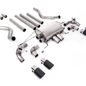Land Rover Defender 110 5.0 V8 (NAS modelos sin GPF) – cat-back con válvulas sistema con salidas de carbono – no resonado (máxima intensidad de sonido)