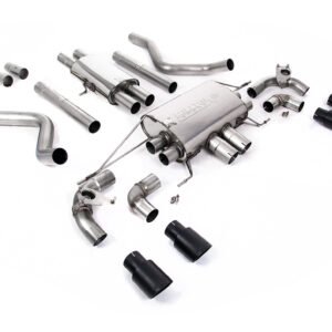 Land Rover Defender 110 5.0 V8 (NAS modelos sin GPF) – cat-back con válvulas sistema con salidas negras Cerakote – resonado