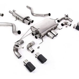 Land Rover Defender 90 5.0 V8 (modelos con GPF) – escape desde OPF/GPF resonado (sonido más discreto) con válvulas con salidas cuádruples JET-90 de carbono
