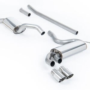 Audi Coupe UR Quattro 10V – Resonated (Quieter) Downpipe-Back Exhaust System with Polished OEM-Style Trims