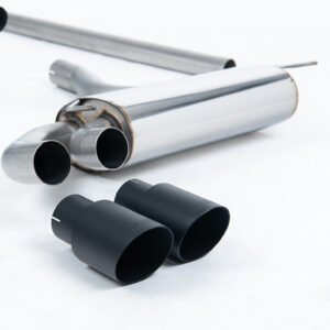 Audi Coupé UR Quattro 10V – resonado (sonido más discreto) escape desde el downpipe sistema de escape con negro Cerakote original-estilo salidas