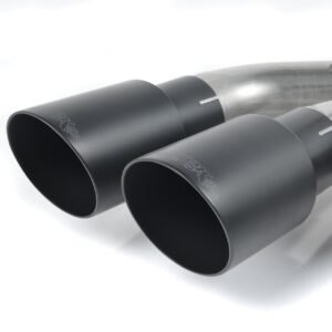 Audi Coupé UR Quattro 10V – resonado (sonido más discreto) escape desde el downpipe sistema de escape con negro Cerakote original-estilo salidas