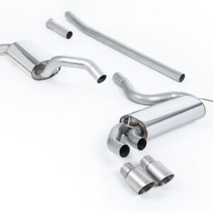 Audi Coupe UR Quattro 10V – Resonated (Quieter) Downpipe-Back Exhaust System with Titanium OEM-Style Trims