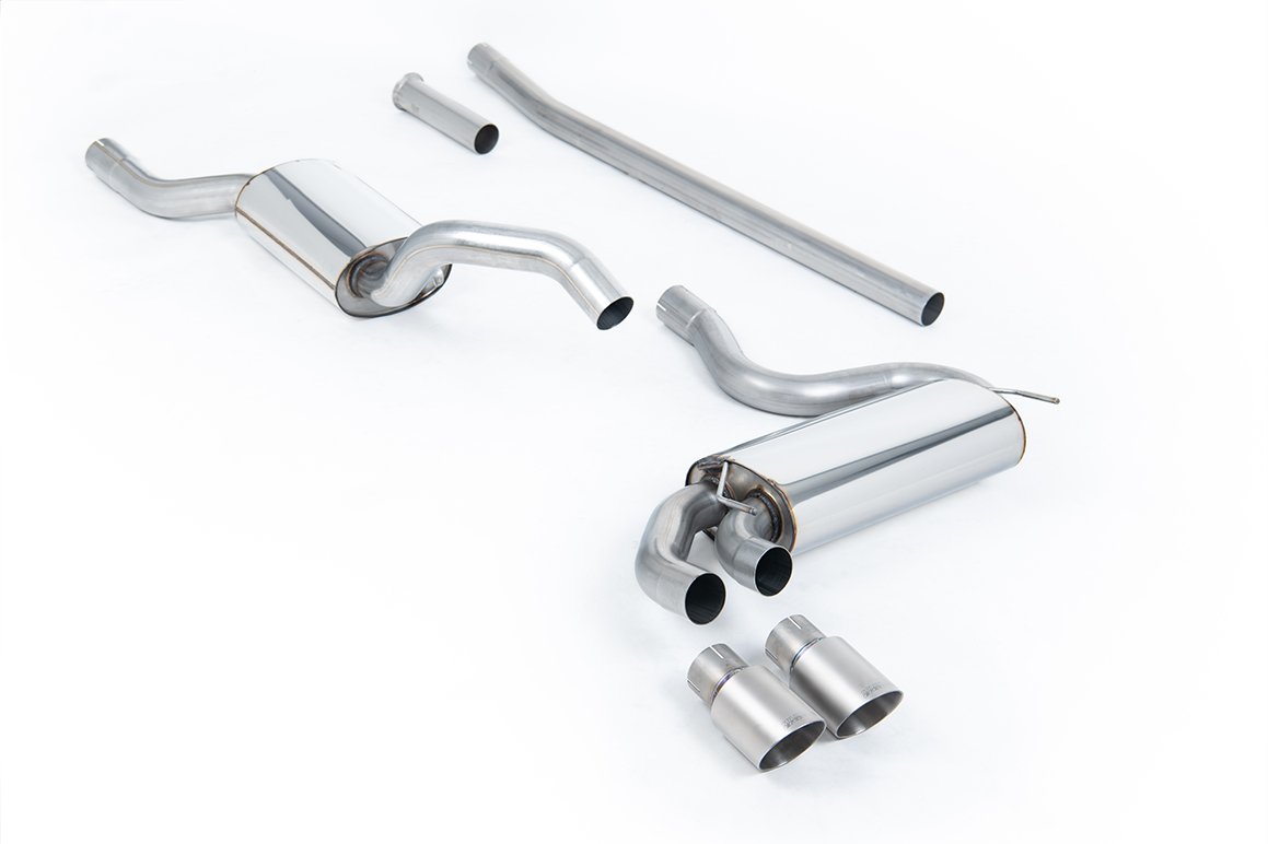 Audi Coupe UR Quattro 10V – Resonated (Quieter) Downpipe-Back Exhaust System with Titanium OEM-Style Trims