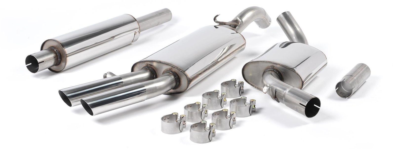 VW Golf GTI Mk2 8V – Resonated (Quieter) Front Pipe-Back System with OE-Style Tips